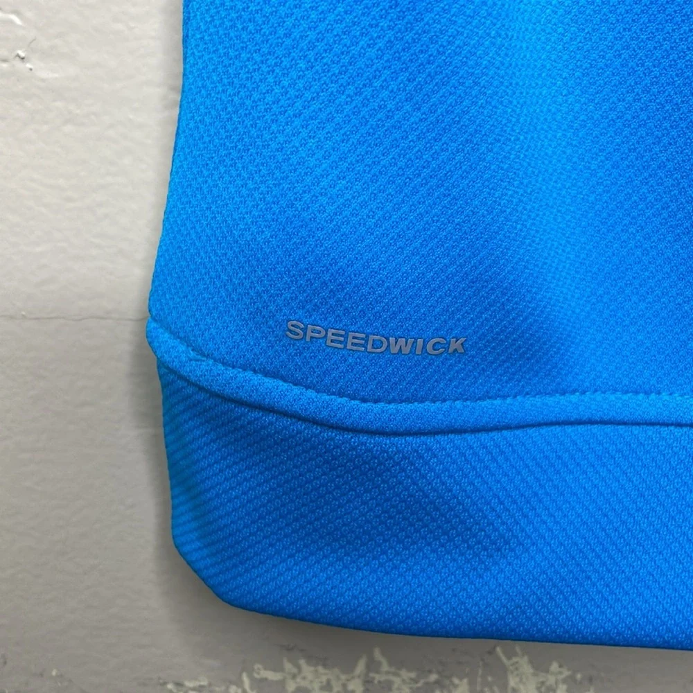 REEBOK Boys Mesh Hoodie Tank Top Caribbean Blue Speedwick Fabric Casual Medium